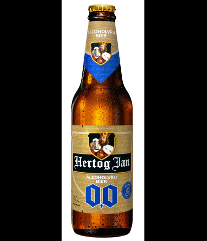 Flesje Hertog Jan Alcoholvrij Bier 0,0% van 30 centiliter, op voorraad bij slijterij t Bockje in Bathmen