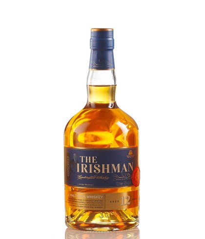 Fles The Irishman 12 Years Old, Ierse whiskey van Walsh Whiskey uit Carlow, bij slijterij ’t Bockje in Bathmen