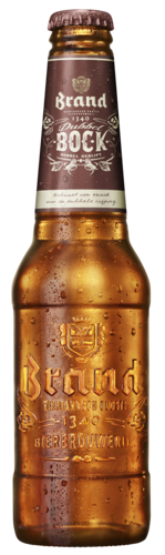 Fles Brand dubbelbock, bier van Brand, op voorraad bij slijterij ’t Bockje in Bathmen