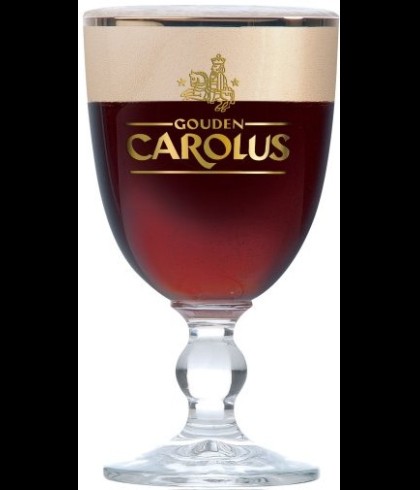 Gouden Carolus bokaal 33 cl., glas bij t Bockje in Bathmen