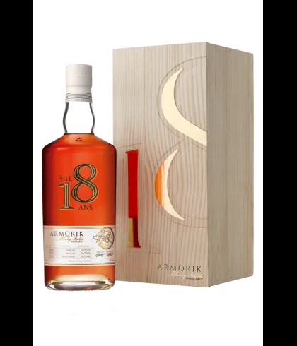 Fles Armorik 18 Years Old Sherry-Sauternes, single malt whisky, op voorraad bij slijterij t Bockje in Bathmen