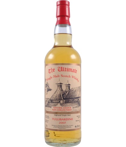 Fles The Ultimate Tullibardine 2007 15 Years Old, enkel vat gebotteld door The Ultimate uit Amersfoort, op voorraad bij slijterij t Bockje in Bathmen