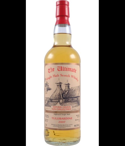 Fles The Ultimate Tullibardine 2007 15 Years Old, enkel vat gebotteld door The Ultimate uit Amersfoort, op voorraad bij slijterij t Bockje in Bathmen