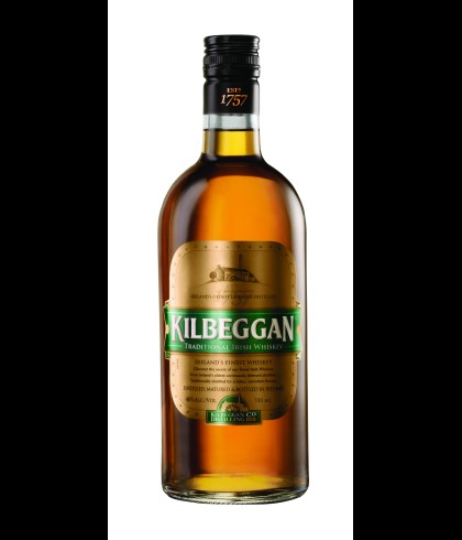 Fles Iers whiskey van Kilbeggan, op voorraad bij slijterij t Bockje in Bathmen