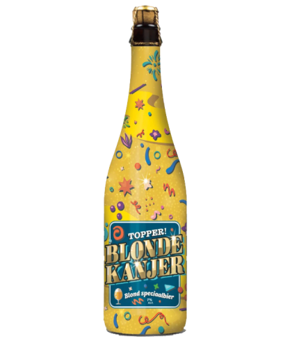 Fles Topper! Blonde Kanjer Blond Speciaalbier, bier, bij slijterij t Bockje in Bathmen
