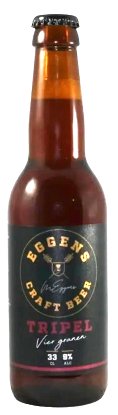 Fles Eggens Vier Granen Tripel, bier van Eggens, op voorraad bij slijterij t Bockje in Bathmen
