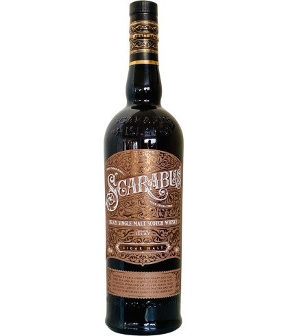 Fles Scarabus Cigar Malt, Islay single malt whisky, op voorraad bij slijterij ’t Bockje in Bathmen
