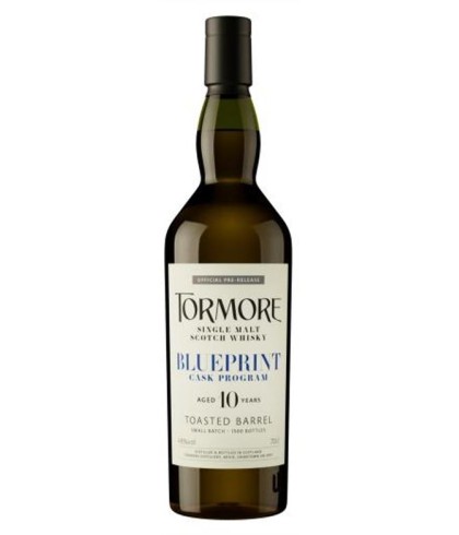 Fles Tormore Blueprint Toasted Barrels 10 Years Old, whisky, op voorraad bij slijterij ’t Bockje in Bathmen