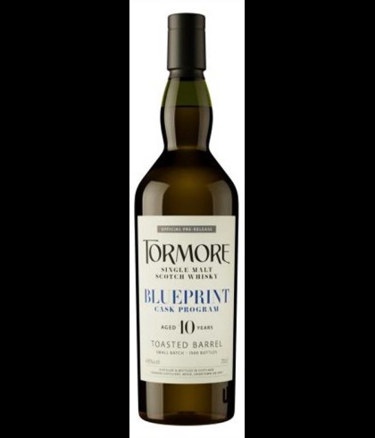Fles Tormore Blueprint Toasted Barrels 10 Years Old, whisky, op voorraad bij slijterij ’t Bockje in Bathmen
