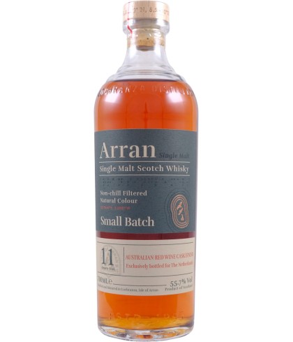Fles Arran Small Batch 11 Years Old, single malt whisky, op voorraad bij slijterij t Bockje in Bathmen