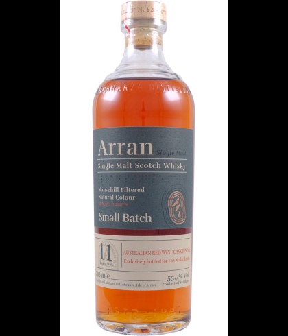 Fles Arran Small Batch 11 Years Old, single malt whisky, op voorraad bij slijterij t Bockje in Bathmen