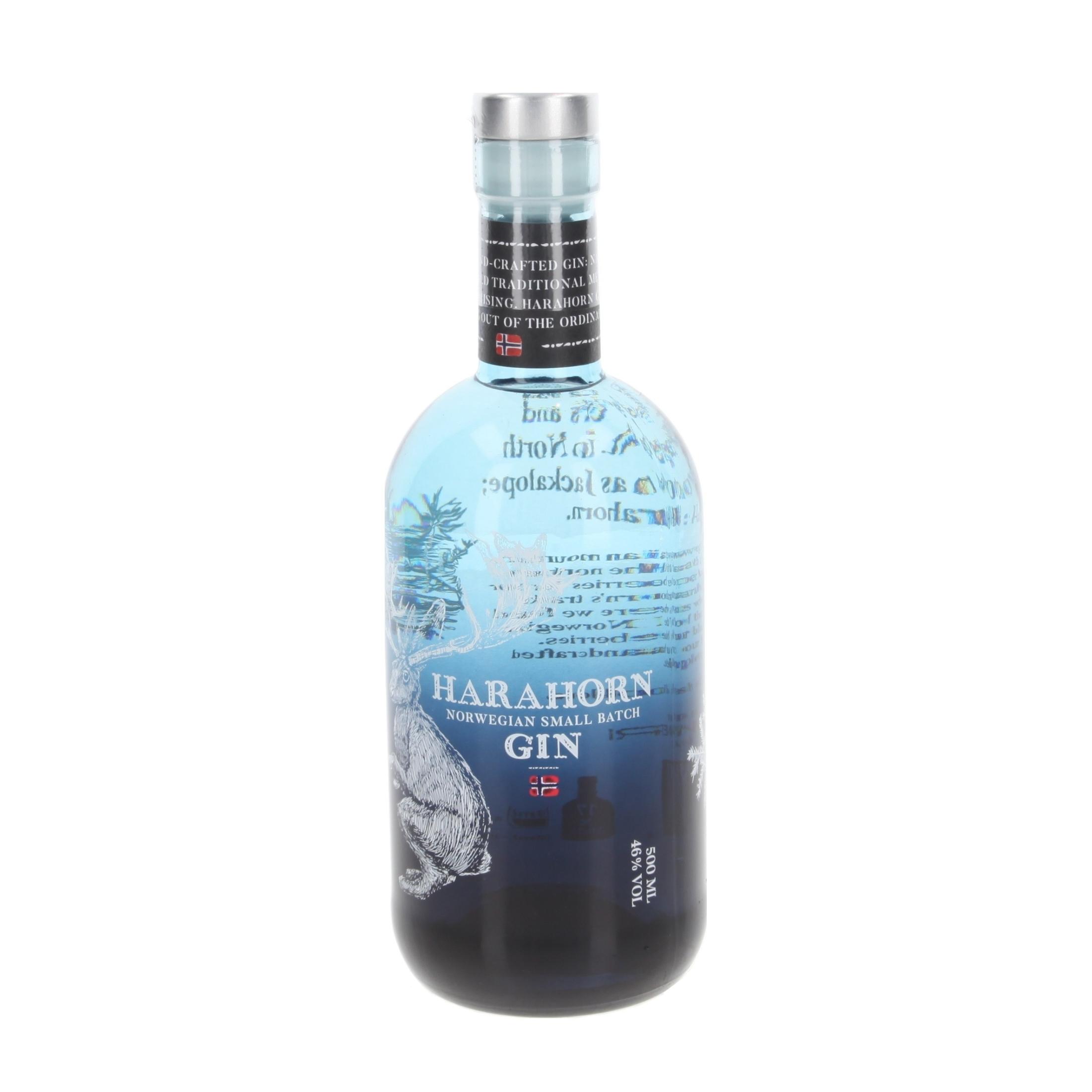 Fles Harahorn Small Batch Gin, gin van Harahorn, op voorraad bij slijterij ’t Bockje in Bathmen