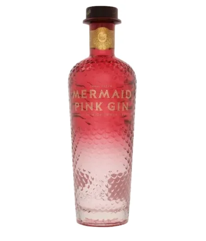 Fles Mermaid Pink Gin, gin, op voorraad bij slijterij ’t Bockje in Bathmen