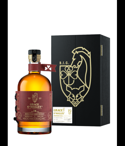 Fles Grace O’Malley 19 Years Old Bourbon Cask, single malt whisky, op voorraad bij slijterij t Bockje in Bathmen