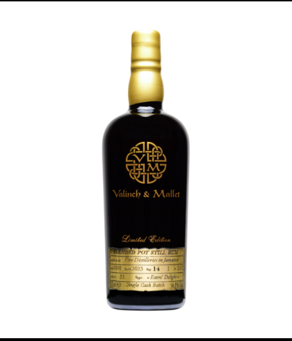 Fles Valinch & Mallet Jamaica Blended Esters' Delight, rum, bij slijterij t Bockje in Bathmen