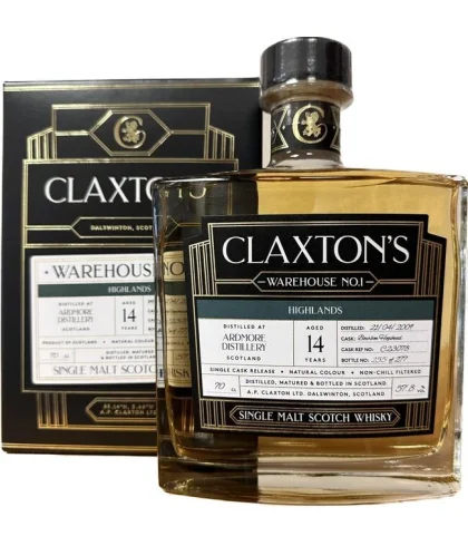 Fles Claxton's Warehouse No.1 Ardmore 14 Years Old Highlands, single malt whisky, op voorraad bij slijterij t Bockje in Bathmen