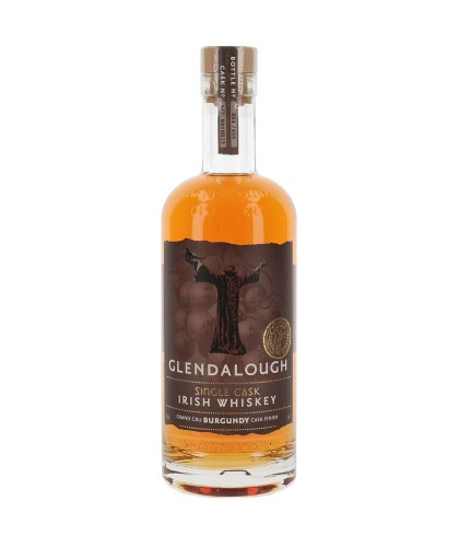 Fles Glendalough Grand Cru Burgundy Cask Finish, single malt whisky, op voorraad bij slijterij t Bockje in Bathmen