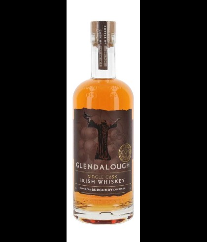 Fles Glendalough Grand Cru Burgundy Cask Finish, single malt whisky, op voorraad bij slijterij t Bockje in Bathmen
