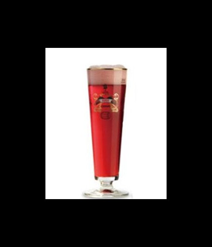 Lindemans fruitbierglas van 25 centiliter, bierglas, op voorraad bij slijterij t Bockje in Bathmen