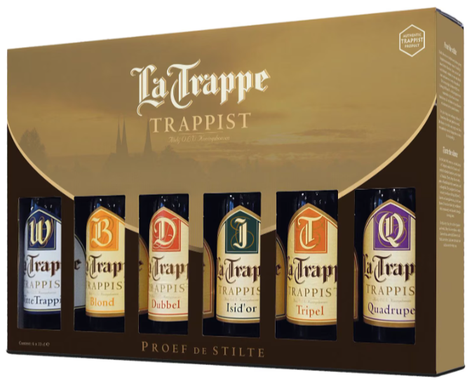Fles La Trappe Geschenkverpakking 6 flessen, bier van La Trappe, bij slijterij ’t Bockje in Bathmen