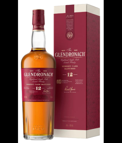 Fles GlenDronach 12 Years Old, single malt whisky, op voorraad bij slijterij t Bockje in Bathmen