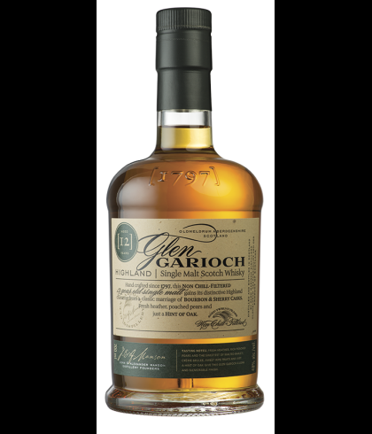 Fles Glen Garioch 12 Years Old, single malt whisky, op voorraad bij slijterij t Bockje in Bathmen
