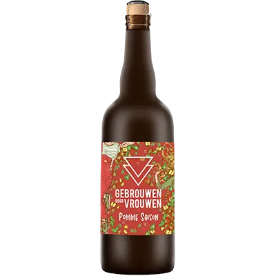 Fles Gebrouwen door Vrouwen Pomme Saison, bier van Gebrouwen door Vrouwen, op voorraad bij slijterij t Bockje in Bathmen