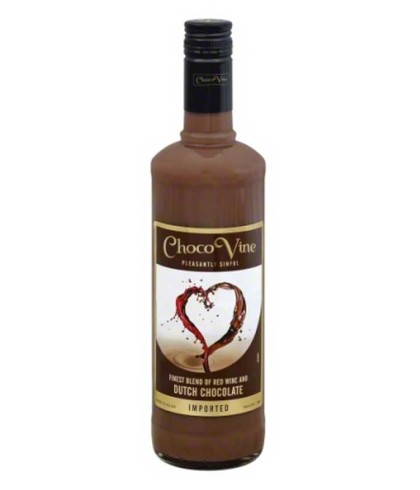 Fles ChocoVine chocolade wijn, wijn op voorraad bij slijterij t Bockje in Bathmen