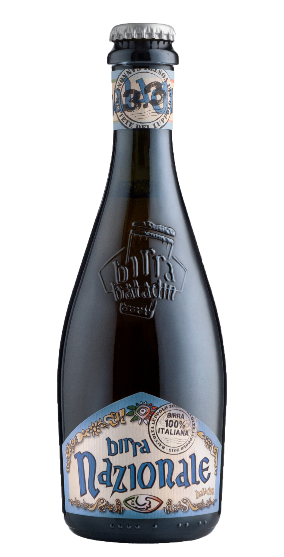 Fles Baladin Nazionale, bier van Baladin, op voorraad bij slijterij t Bockje in Bathmen