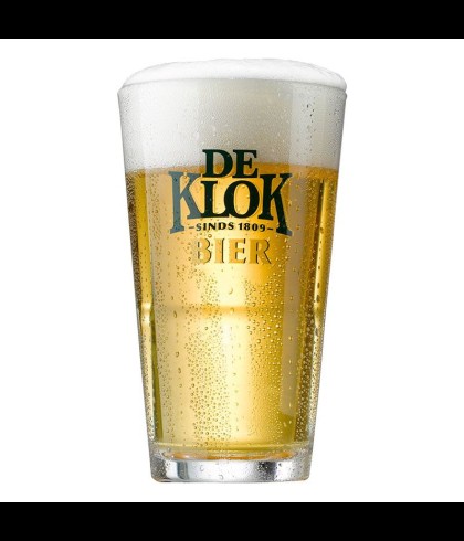 De Klok Glas Stapelbaar, bierglas, op voorraad bij slijterij t Bockje in Bathmen