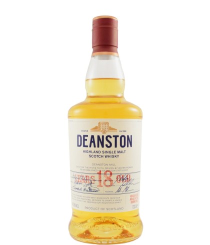 Fles Deanston 18 Years Old, single malt whisky, op voorraad bij slijterij t Bockje in Bathmen
