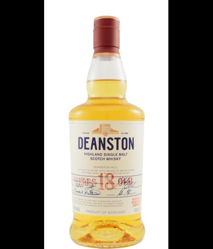 Fles Deanston 18 Years Old, single malt whisky, op voorraad bij slijterij t Bockje in Bathmen
