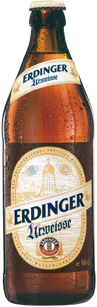 Fles Erdinger Urweisse, bier van Erdinger, op voorraad bij slijterij t Bockje in Bathmen