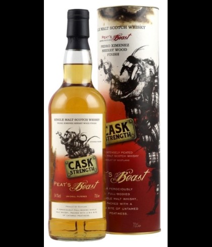 Fles Peat`s Beast PX Batch strength, whisky, op voorraad bij slijterij t Bockje in Bathmen