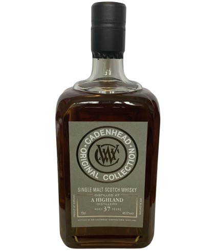 Fles Cadenhead’s A Highland 37 Years Old, single malt whisky, op voorraad bij slijterij t Bockje in Bathmen