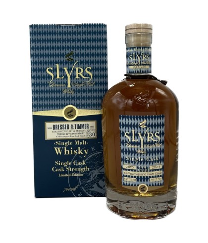 Fles Slyrs B en T Single Cask, Beierse single malt whisky, op voorraad bij slijterij t Bockje in Bathmen