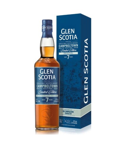 Fles Glen Scotia 7 Years Old Campbeltown Malts Festival 2026, single malt whisky, op voorraad bij slijterij t Bockje in Bathmen