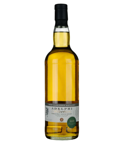 Fles Adelphi Glenlossie 13 Years Old 2011, single malt whisky, op voorraad bij slijterij t Bockje in Bathmen