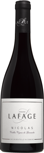 Fles Domaine Lafage 'Cuvée Nicolas' Grenache Noir Rehoboam, wijn, op voorraad bij slijterij t Bockje in Bathmen