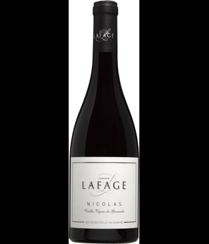 Fles Domaine Lafage 'Cuvée Nicolas' Grenache Noir Rehoboam, wijn op voorraad bij slijterij t Bockje in Bathmen