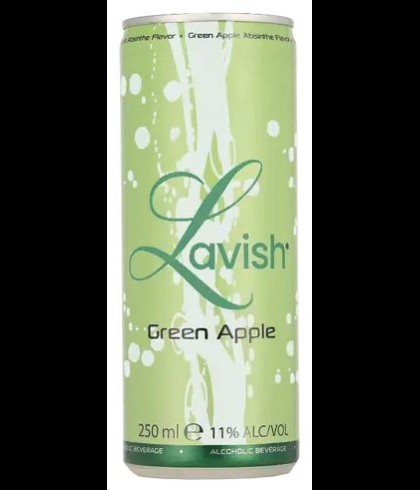 Flesje Lavish Green Apple Absinthe, wodkacocktail, op voorraad bij slijterij t Bockje in Bathmen