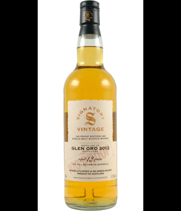 Signatory Vintage Glen Ord 2012 100 Proof Edition #46 bij t Bockje in Bathmen