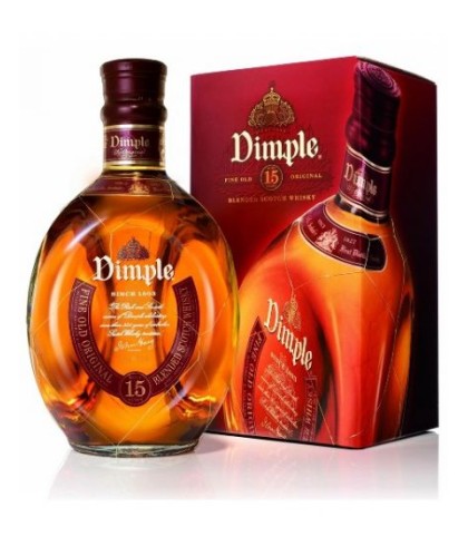 Fles Dimple 15Y, whisky, op voorraad bij slijterij t Bockje in Bathmen
