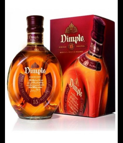 Fles Dimple 15Y, whisky, op voorraad bij slijterij t Bockje in Bathmen