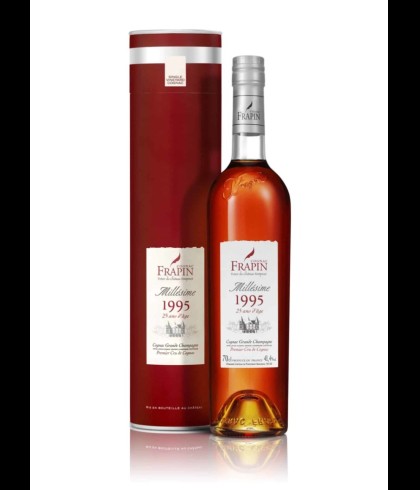 Cognac Frapin Cognac Grande Champagne Millésime 25-Years-Old 1995 van Frapin, bij slijterij ’t Bockje in Bathmen