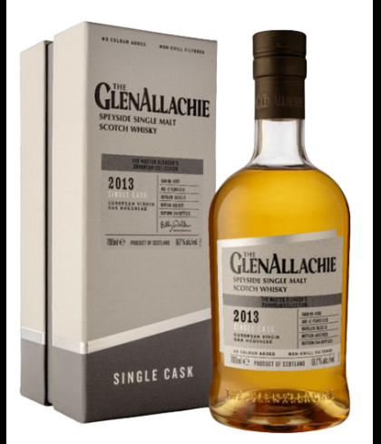 Fles GlenAllachie 2013 Virgin Oak Single Cask 12Y, single malt whisky, op voorraad bij slijterij t Bockje in Bathmen