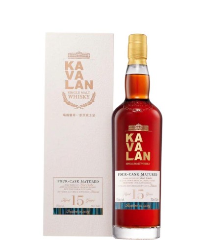 Fles Kavalan 15Y Four Cask Matured, whisky, bij slijterij ’t Bockje in Bathmen