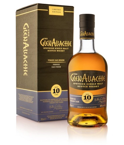 Fles GlenAllachie 10Y Virgin Oak French Oak, single malt whisky, op voorraad bij slijterij t Bockje in Bathmen