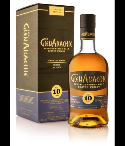 Fles GlenAllachie 10Y Virgin Oak French Oak, single malt whisky, op voorraad bij slijterij t Bockje in Bathmen