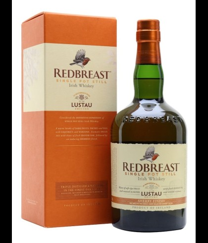 Fles Redbreast Lustau Edition, Ierse single pot still whiskey, op voorraad bij slijterij t Bockje in Bathmen